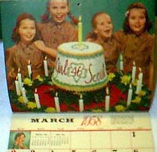 1958 calendar inside march