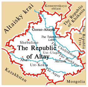 Republic of Altai map