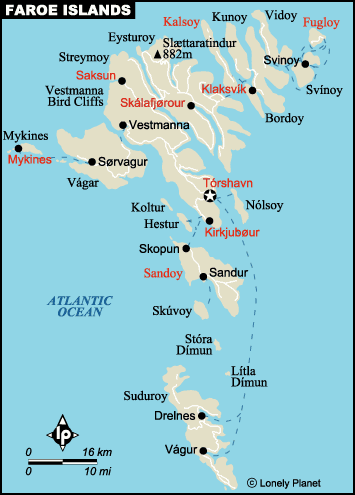 Map of Faroe Islands