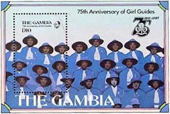 Gambia Girl Guide stamps