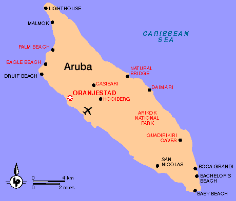 map of aruba